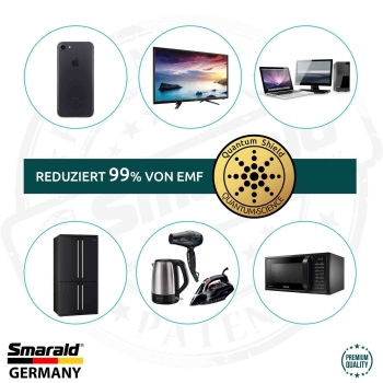 Strahlenschutz Aufkleber für elektronische Geräte, Handys G5 EMF Reduzierung quantum shield gold rund Anwendungsbereiche